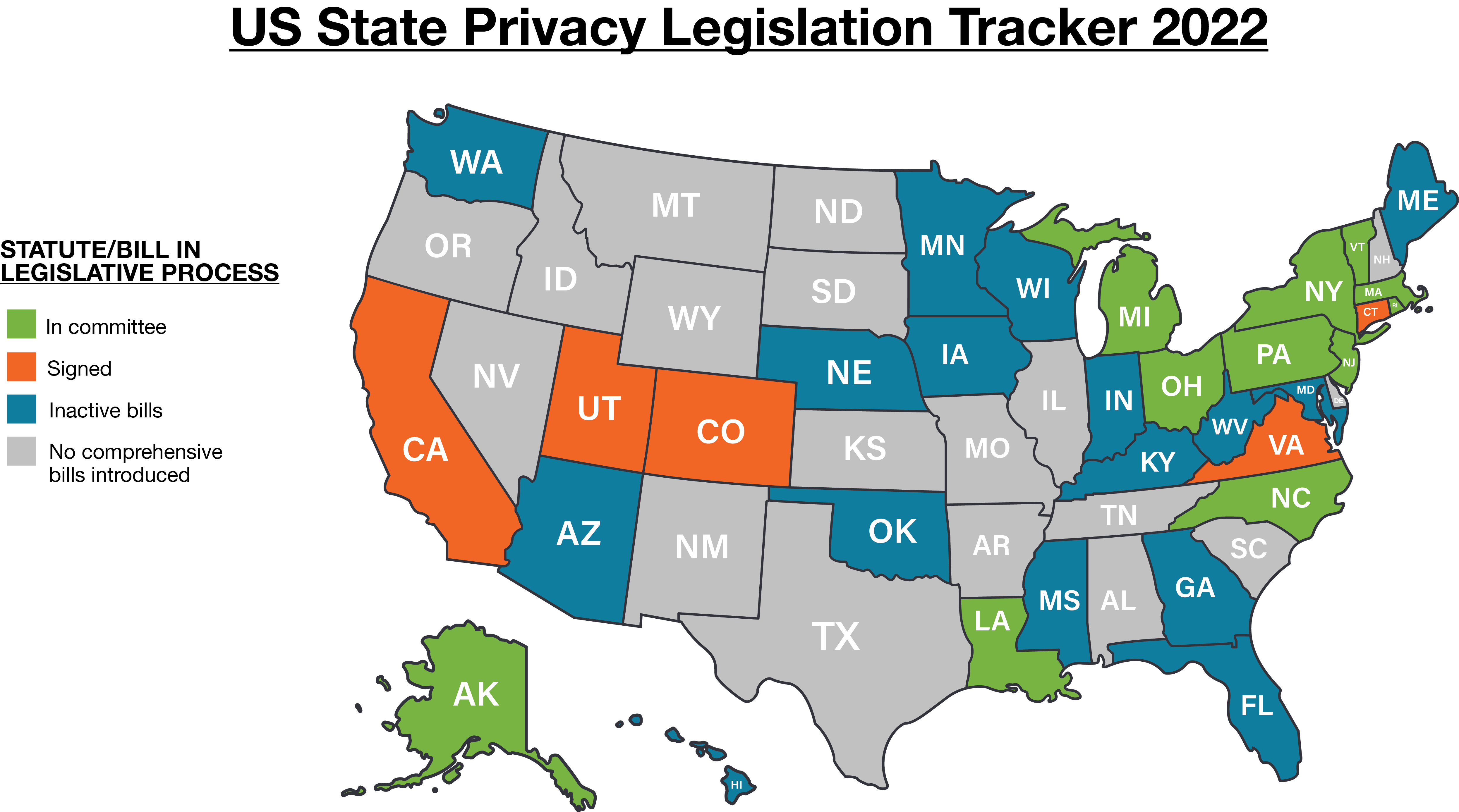 US State Data Privacy Legislation Tracker